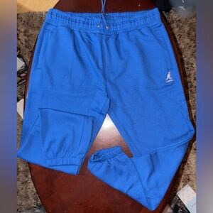 Kangol Blue Fleece Jogger Pants LG/XL NWT